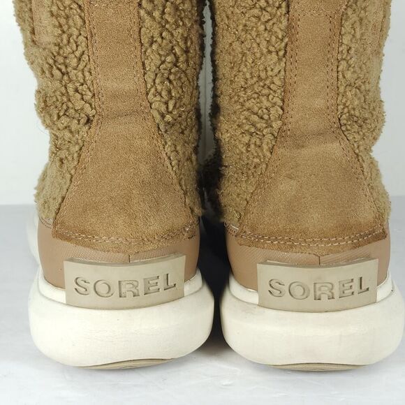 SOREL Women's Explorer II Joan Cozy US9,5 Tan Suede Waterproof Shearling Boots - Picture 16 of 16